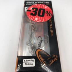 Leurre dur Savage Gear Fat tail spin 5.5cm/9g sinking blanc