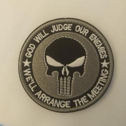 Patch punisher diamètre 8cm Attache velcro