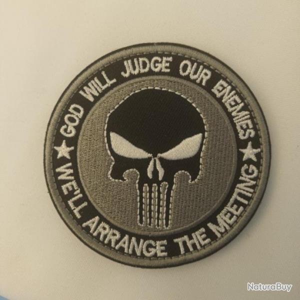 Patch punisher diamtre 8cm Attache velcro