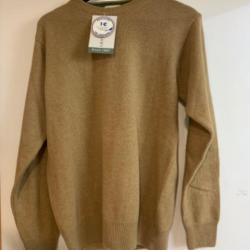 Pull col rond LOVERGREEN marron clair