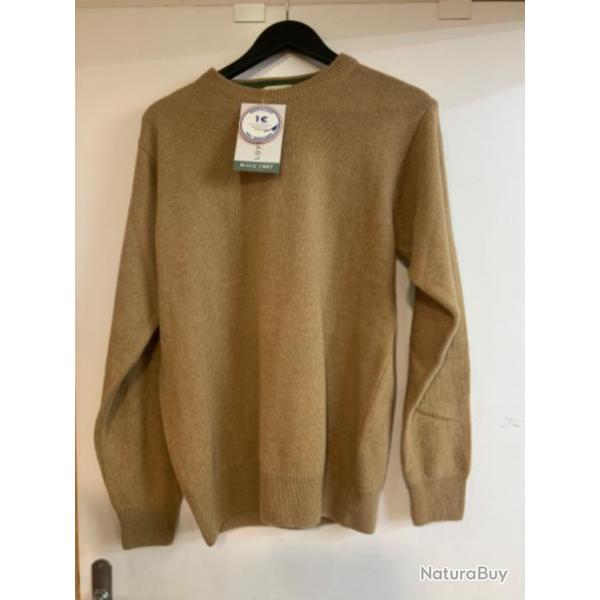 Pull col rond LOVERGREEN marron clair