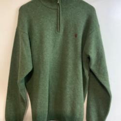 Pull col zip LOVERGREEN vert