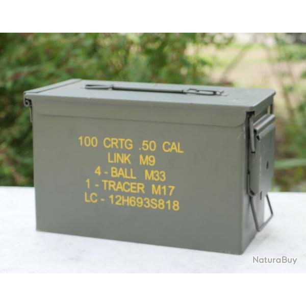 US ARMY excellente Caissette de munitions US CAL 50 neuve MILTEC EBR24CA5001  Vide, voir les photos