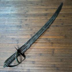 RARE SABRE D'INFANTERIE VERS 1760 LAME MARQUÉ ROYAUME DE SARDAIGNE GRAVÉ DE L'AIGLE