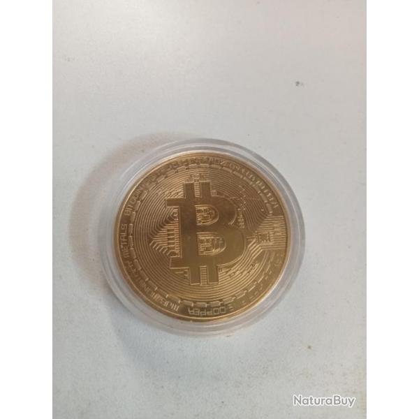 1 jeton bitcoin sous boitier plasique