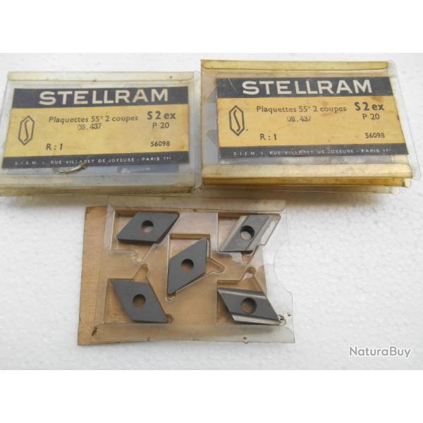 5 plaquettes de fraisage STELLRAM type 55 2 coupes S2 ex P20