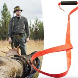 Corde de trainée de Gibier Sangle de remorquage Chasse 150 cm Orange