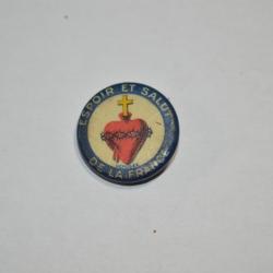 Broche Française époque WW1 Première Guerre Mondiale ESPOIR et SALUT de la France sacré Coeur . (17)