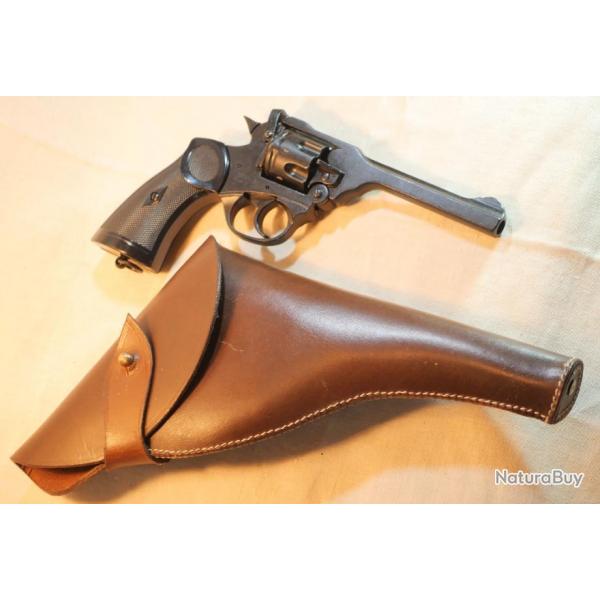 Reproduction d'tui en cuir pour revolver Webley DENIX ou autres - ref EBR24WEY002