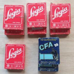 Lot de cartouches de calibre 16  (LEGIA , CFA , KITUNET , LA PARISIENNE)