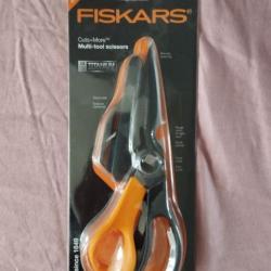 FISKARS 1000809 Ciseaux multifonctions, Revêtement titane, Étui avec aiguiseur inclus - 100% NEUF