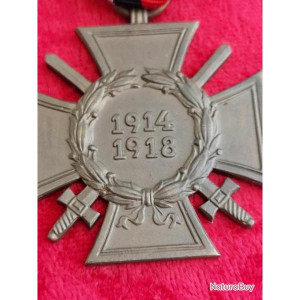 Croix d'honneur du combattant allemand WW1 14/18 N & H 2