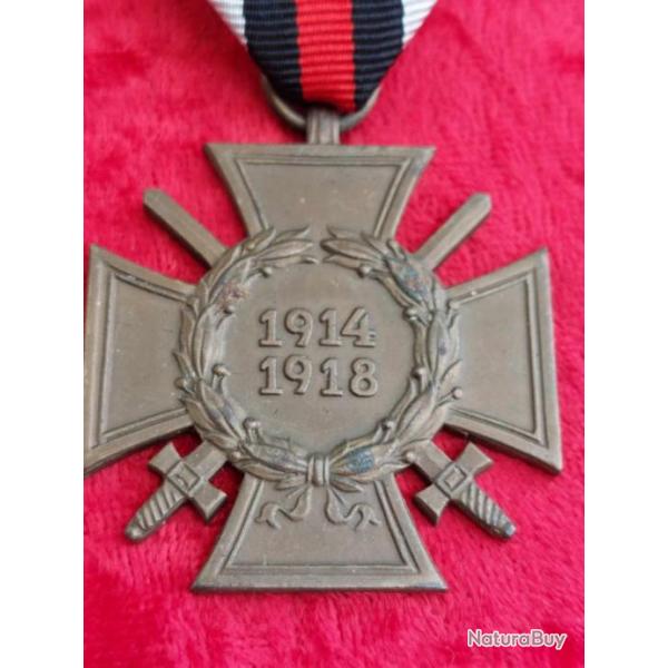 Croix d'honneur du combattant allemand WW1 14/18 N & H 3