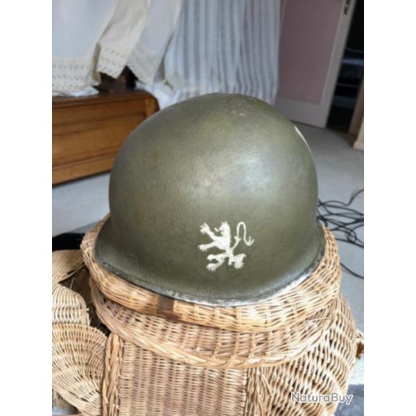 Casque para us authentique ww 2 . Officier lieutenant 505 Pir