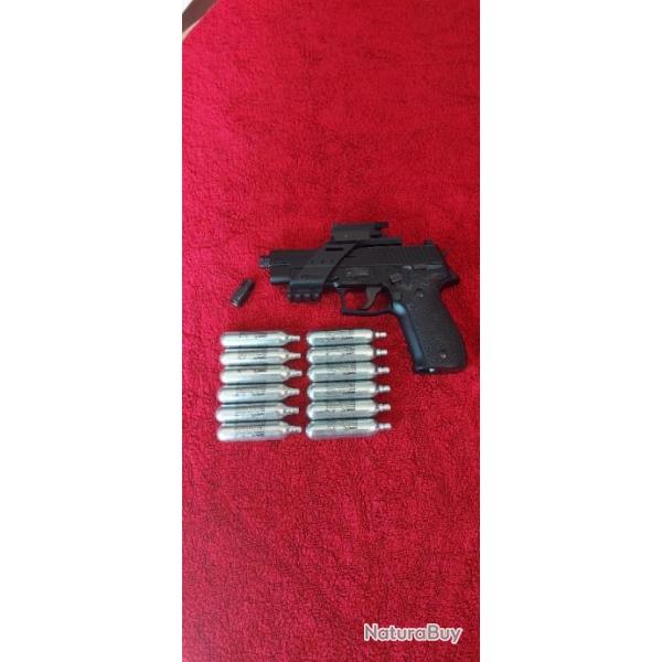  saisir pistolet sig-sauer P226 plombs diabolo 4.5  ou billes