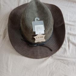 Chapeau de Cowboy en cuir véritable