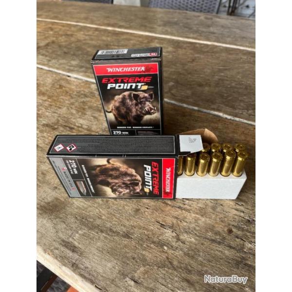 Munitions : Balles Winchester 270 Win Extrme Point 130gr