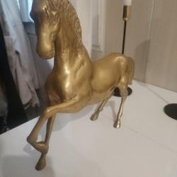 Statue cheval laiton
