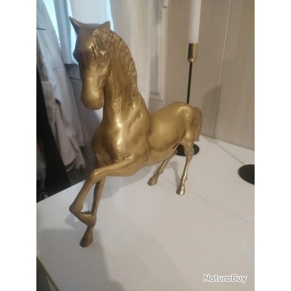 Statue cheval laiton