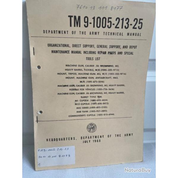 TM 9-1005-213-25 MG Browning .50 M2