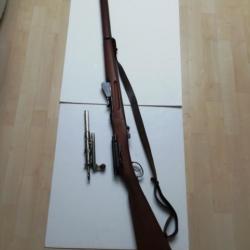 Vend fusil 1889 Schmidt Rubin calibre 7.5 X 53.5 très bon état