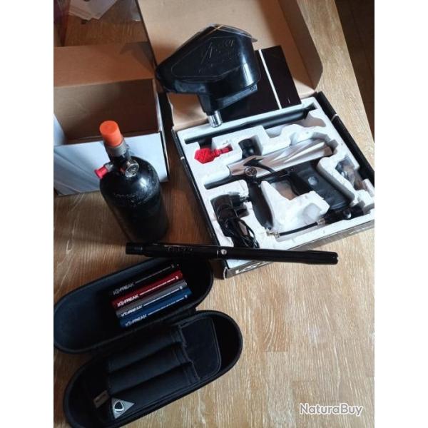 KIT COMPLET PAINTBALL Lanceur  lectro Spyder VS2 + loader VLocity + Canon Freak et bouteille