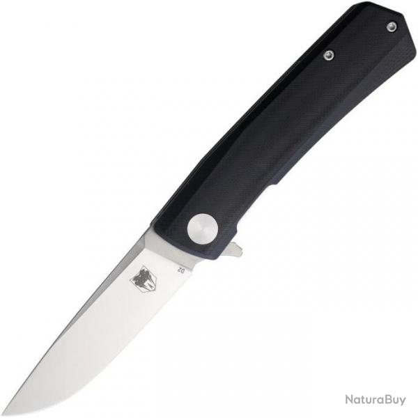 Couteau Cobratec Knives Serpent Black Manche G10 Lame Acier D2 IKBS Linerlock Clip CBTSRPBLK