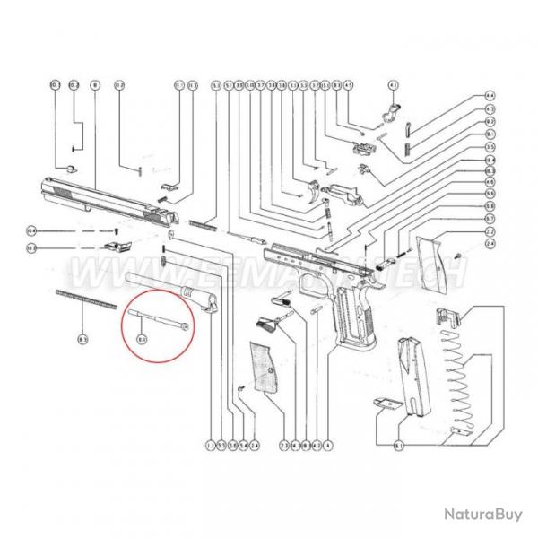 Tanfoglio Guide Rod, Length: Long