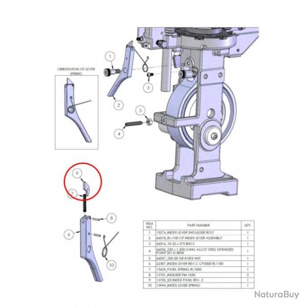 Dillon 13705 Index Pawl for Dillon 1050/1100