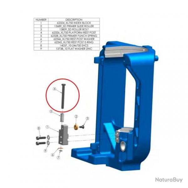 Dillon 62326 Platform Rest Post for Dillon XL750