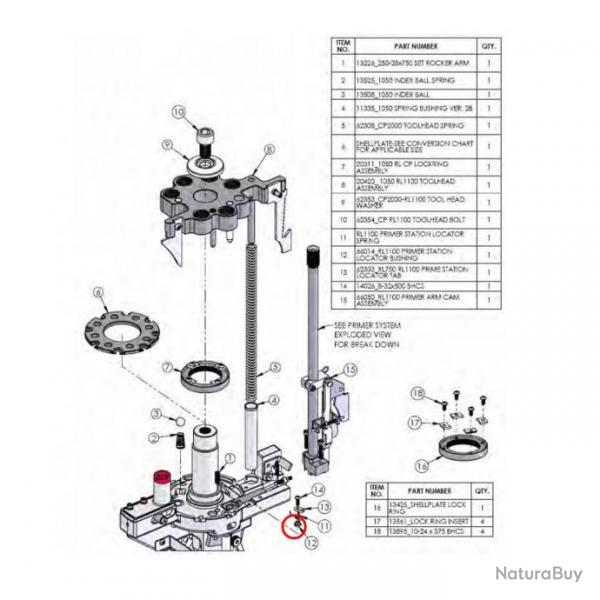 Dillon 66014 Primer Station Locator Bushing for Dillon RL1100