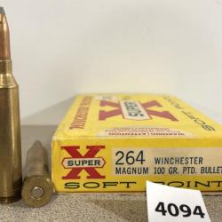 .264 Winchester .Mag 100gr PSP Pointed Soft Point 35 CARTOUCHES