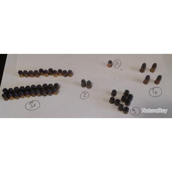 Lot de diverses munitions 6 mm Flobert de collection