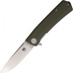 Couteau Cobratec Knives Serpent OD Green Manche G10 Lame Acier D2 IKBS Linerlock Clip CBTSRPODG