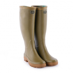 Bottes femmes Le Chameau Giverny doublées jersey Vert clair