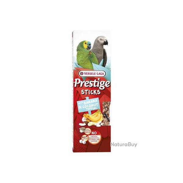 STICKS PRESTIGE PERROQUETS BANANE/COCO  X2   140GR