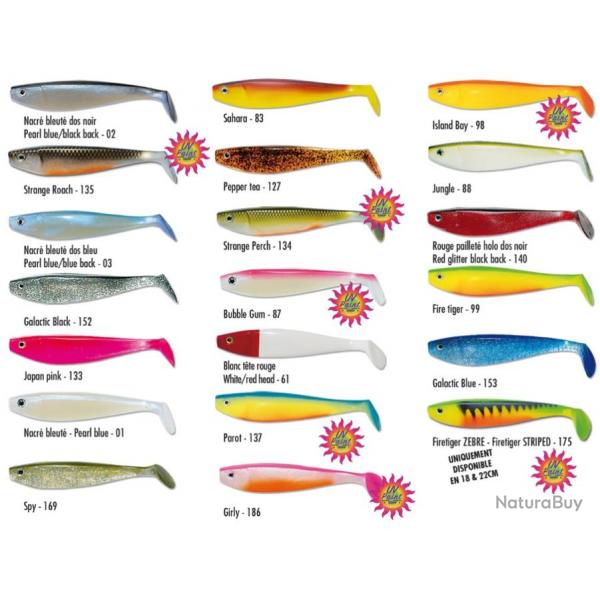 SHAD GT 11CM PAR 1 Nacre bleut paillet noir 06 NPC