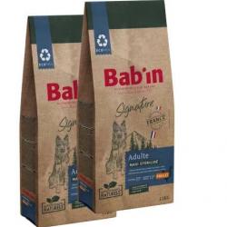 Lot de 2 paquets de 12 kg de croquettes pour chien stérilisé de grande taille, BAB'IN