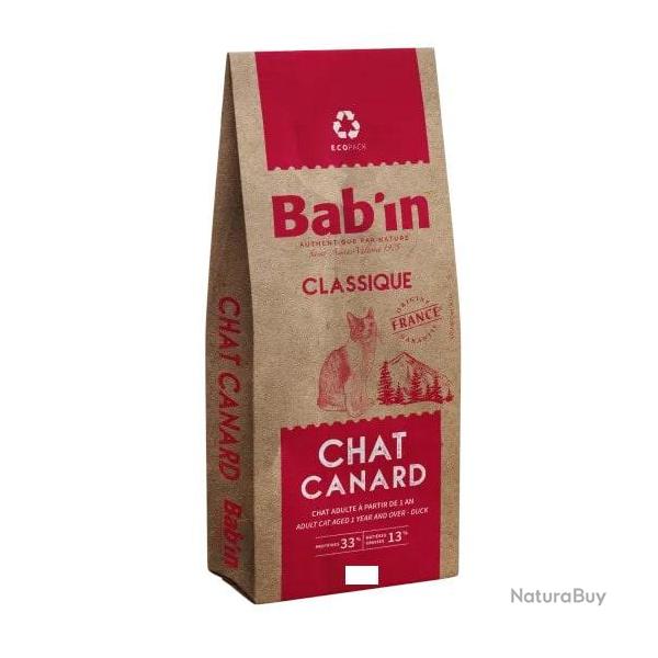 1 paquet de 3 kg de croquettes pour chat adulte/ BAB'IN au canard