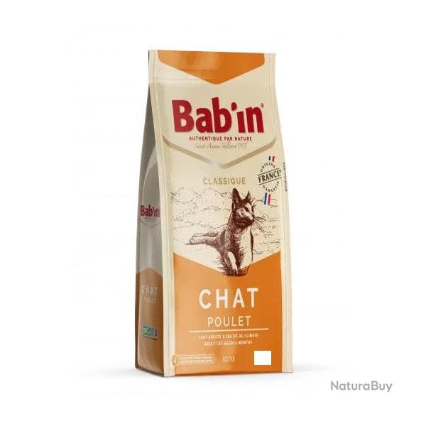 1 paquet de 3 kg de croquettes pour chat adulte/ BAB'IN au poulet