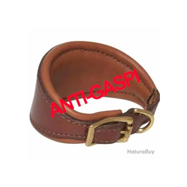 Collier en cuir Lvrier grande taille 47  58 cm(anti gaspi)