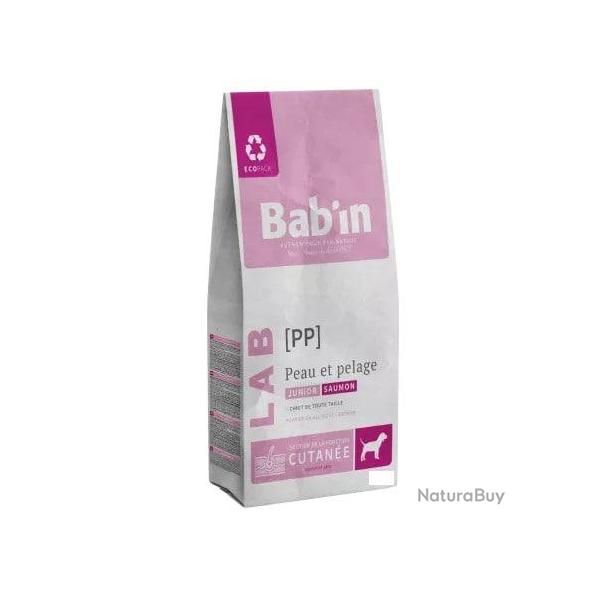 1 paquet de 12 kg de croquettes chiot/ Bab'in Medium Junior-Saumon