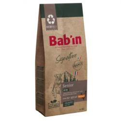 1 paquet de 6 kg de croquettes pour chien MINI SENIOR Bab'in