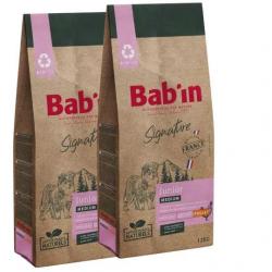 LOT DE 2 PAQUETS  de croquettes chiot/ Bab'in Medium Junior