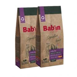 Lot de 2 paquets de 12 kg de croquettes Bab'in, pour chien stérilisé de 11 à 25 kg