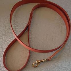 Laisse cuir simple 120 cm pour chien. très petit chien