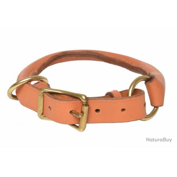 Collier cuir rond pour chien LONDON. 50/60 cm