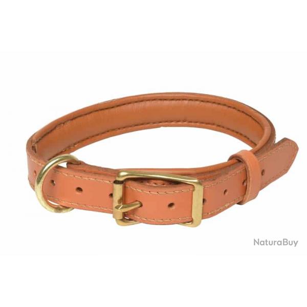 Collier cuir doubl veau pour chien LONDON. 30/40 cm