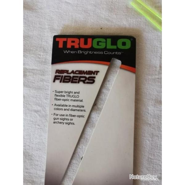 FIBRE OPTIQUE TRUGLO verte fluo diamtre 1mm port offert (A028)