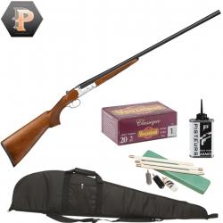 Pack chasseur ! Fusil juxtaposé Yildiz Elégant A5 - cal 20/76 + mun + fourreau + nettoyage